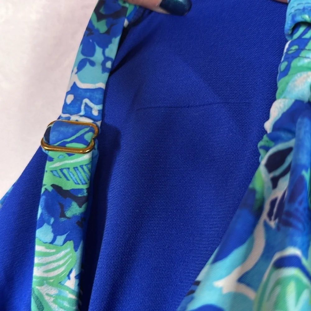 Lauren Ralph Lauren Tankini‎ Swimsuit Top Blue Paisley Pattern Women’s Size 18 W